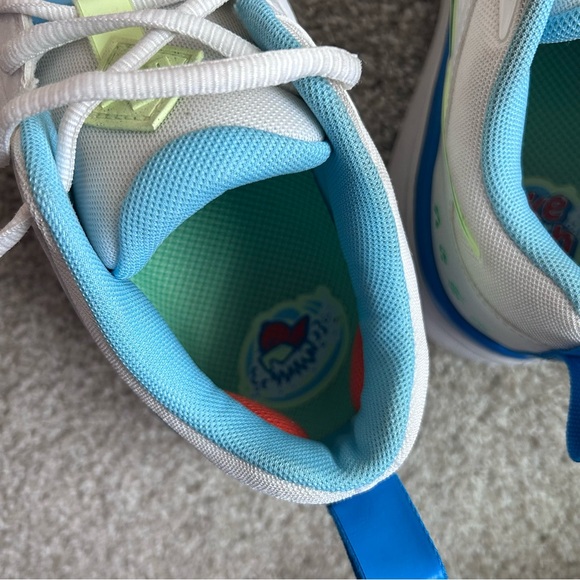 Nike Air Zoom Diamond Elite Turf White/Blue/Aquarius Blue Size 7.5 FQ7942-100 - Picture 12 of 15